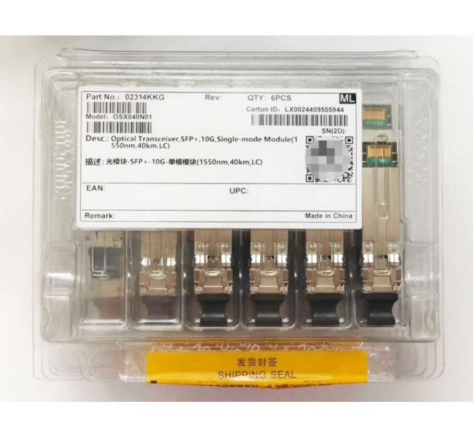 Huawei 02314KKG OSX040N01 10GBASE-ER LC SMF 40km SFP+, 0°C to 70°C