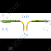 Патчкорд оптический SC/APC, SM, Simplex, 100 метров, LSZH 3мм