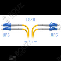 Патчкорд оптический LC/UPC, SM, Duplex, 35 метров, LSZH 3мм