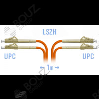 Патчкорд оптический LC/UPC-SC/UPC, MM (OM2), Duplex, 1 метр, LSZH 3мм