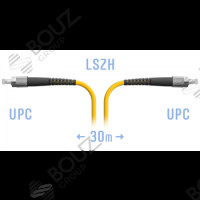 Патчкорд оптический BOUZ, SC/UPC, SM, Simplex, 30 метров, LSZH 3мм