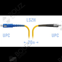Патчкорд оптический FC/UPC - SC/UPC, SM, Simplex, 20 метров, LSZH 3мм