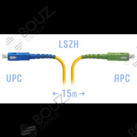 Патчкорд оптический SC/UPC-SC/APC, SM, Simplex, 15 метров, LSZH 3мм