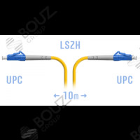 Патчкорд оптический LC/UPC, SM, Simplex 10 метров PVC 2мм