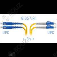 Патчкорд оптический LC/UPC-SC/UPC, МM (OM3), Duplex, 3 метра, LSZH 3мм черный