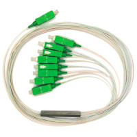 Делитель оптический планарный бескорпусный 1x8, оконцованный разъемами SC/APC