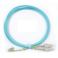 Патчкорд оптический BOUZ, LC/UPC-SC/UPC, MM (OM3), Duplex, 20 метров, LSZH 3мм