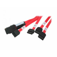 LSI CBL-SFF8087OCF-10M 1.0M Multi-lane Internal (SFF-8087) Serial ATA to 4x SATA Breakout Cable