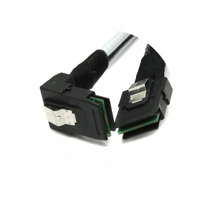 LSI LSI00313 CBL-RA8087-10M L5-00208-00 1.0m Internal Straight (SFF 8087) to Right Angle (SFF 8087) SAS Cable All Sidebands Removed