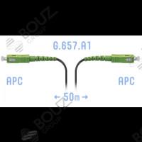 Патчкорд оптический SC/APC, SM, Simplex, 50 метров, LSZH 3мм