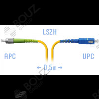 Патчкорд оптический FC/UPC, SM, Simplex, 0.5 метров, LSZH 3мм