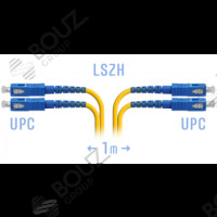 Патчкорд оптический SC/UPC, SM, Duplex, 1 метр, LSZH 3мм