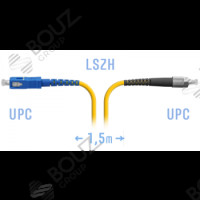 Патчкорд оптический FC/UPC-SC/UPC, MM (OM3), Duplex, 1.5 метра, LSZH 3мм