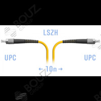 Патчкорд оптический FC/UPC, SM, Simplex, 10 метров, LSZH 3мм