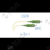 Патчкорд оптический SC/APC, SM, Simplex, 2 метра, LSZH 3мм