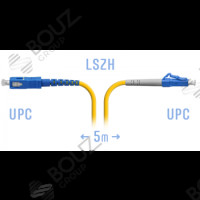 Патчкорд оптический LC/UPC-SC/UPC, SM, Simplex, 5 метров, PVC 2мм