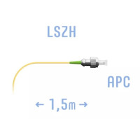 Пигтейл оптический FC/APC, SM G652D, 0.9mm, LSZH, 1.5M