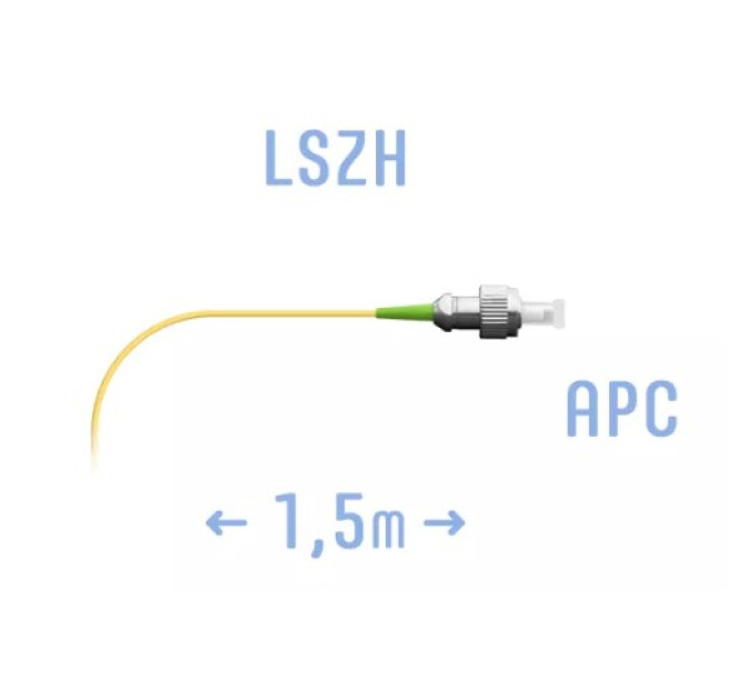 Пигтейл оптический FC/APC, SM G652D, 0.9mm, LSZH, 1.5M