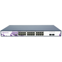 Неуправляемый коммутатор BOUZ, 24 POE порта 10/100/1000BaseT, 2 порта 100/1000Base-X, 250W