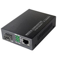 Медиаконвертер 10/100/1000-Base-T-100/1000Base-FX, Tx/Rx: 1550/1310нм, поддержка LFP (DIP), БП AC,DC
