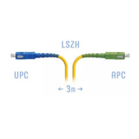 Патчкорд оптический BOUZ, SC/UPC-SC/APC, SM, Simplex, 7 метров, LSZH 3мм
