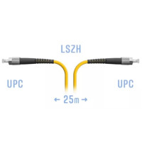 Патчкорд оптический BOUZ, FC/UPC, SM,  Duplex, 25 метров, LSZH 3 мм