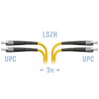 Патчкорд оптический BOUZ, FC/UPC, SM,  Duplex, 23 метра, LSZH 3 мм