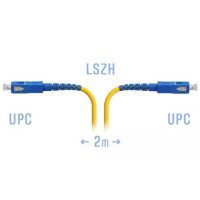 Патчкорд оптический BOUZ, LC/UPC-SC/UPC, SM, Simplex, 2 метра, LSZH 3мм