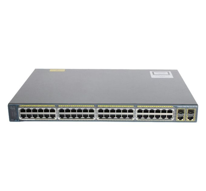 Cisco Catalyst WS-C2960+48PST-S 48P 10/100 PoE+ 2P 1GbE/SFP Switch