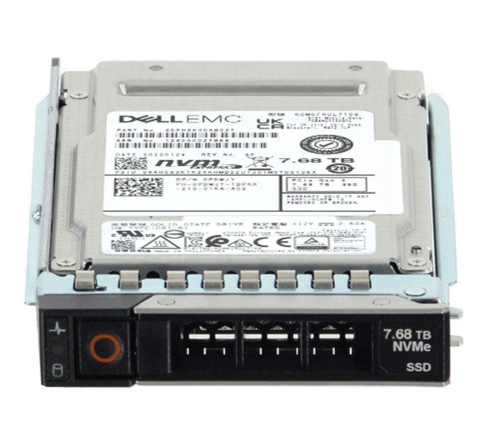 Dell 7.68TB PCIe Gen4 NVMe RI TLC SED/FIPS 2.5 SSD KCM6FRUL7T68 (PDWJY-OSTK)