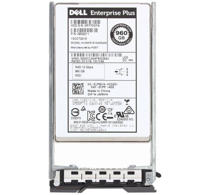 Dell Compellent 960GB 12Gbps SAS RI MLC 2.5 SSD (HUSMR1610ASS200-OSTK)