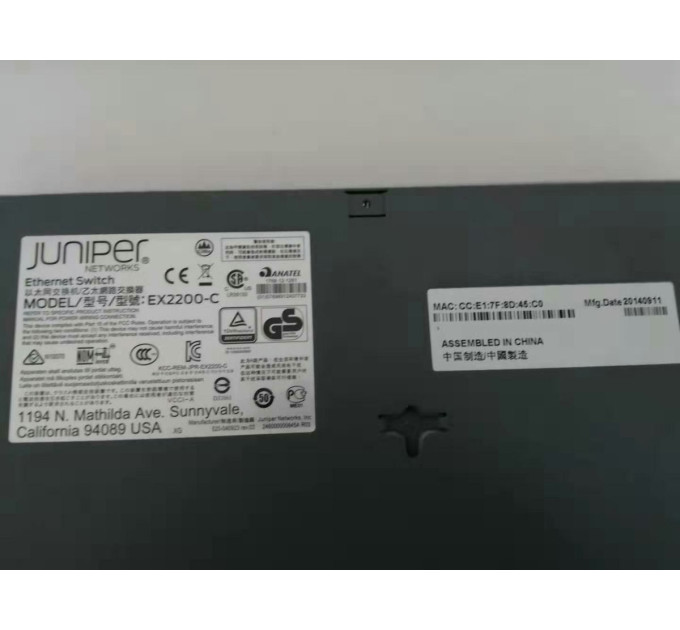 Juniper Networks EX2200-C-12T-2G 12-Port Gigabit Switch