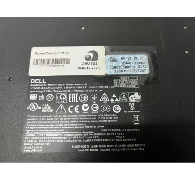 Dell Powerconnect 8132 24 Port 10G Base-T RJ45 Switch  W/ Dual PSU