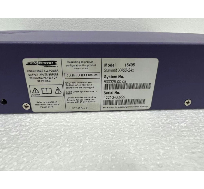 Extreme Networks X460-24X 24 Port Gigabit SFP Ethernet Switch Edge License