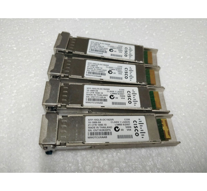"Lot of 4" Cisco XFP-10GLR-OC192SR 10G XFP 10km 1310nm Transceiver Module