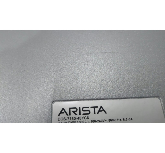 Arista DCS-7160-48YC6-R/F 48x 25GbE SFP28 6x 100GbE QSFP28 Switch 2x AC PSU