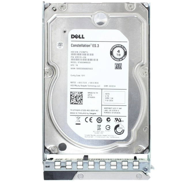 Dell 4TB 7.2K 6Gbps SATA 3.5 HDD Used (THGNN-R)