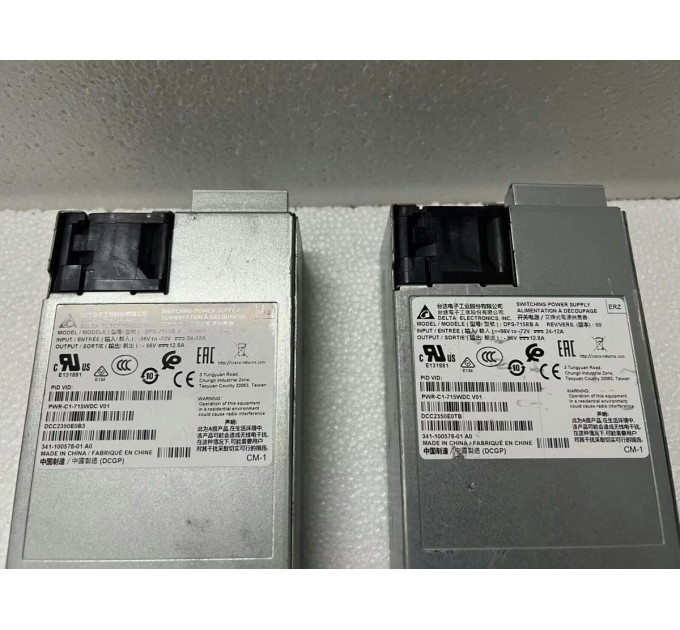 Cisco PWR-C1-715WDC 341-100578-01 715W DC Power Supply For 3850 Series Switch