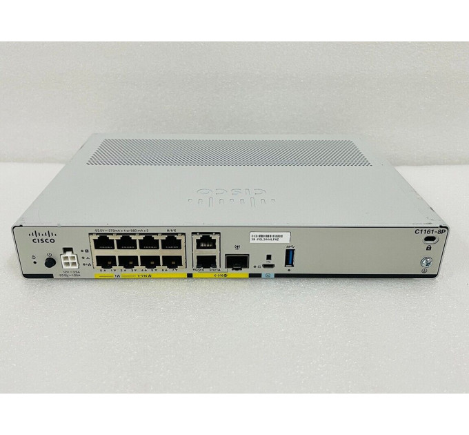 Cisco C1161-8P 8-Port Dual GE SFP Integrated Services Router W/ Power Adapter