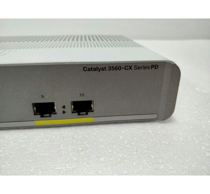 Cisco WS-C3560CX-8PT-S 8x Ge PoE Ports 3560CX PD Compact Switch W/ Power Adapter