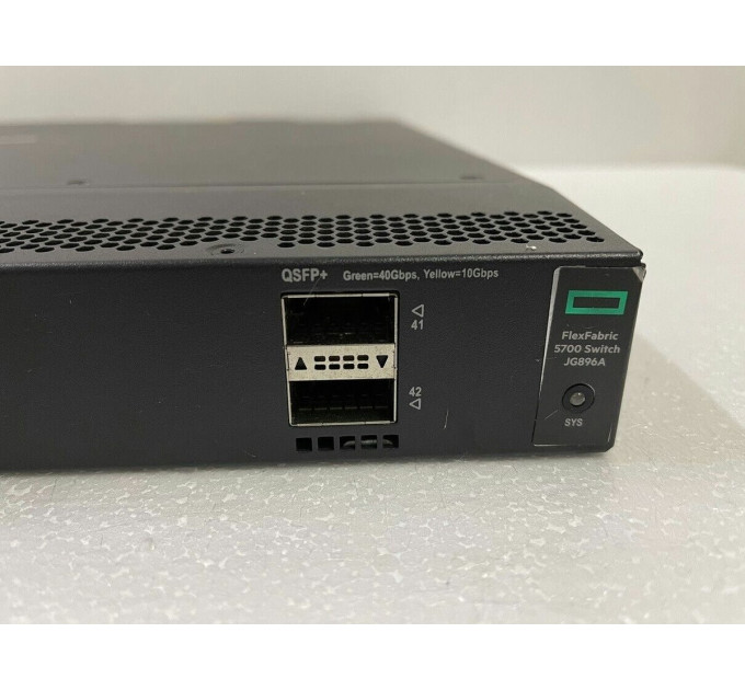 HP JG896A 5700-40XG-2QSFP+ 40x 10G SFP+ & 2x 40G QSFP+ Switch W/ Dual AC PSU Fan