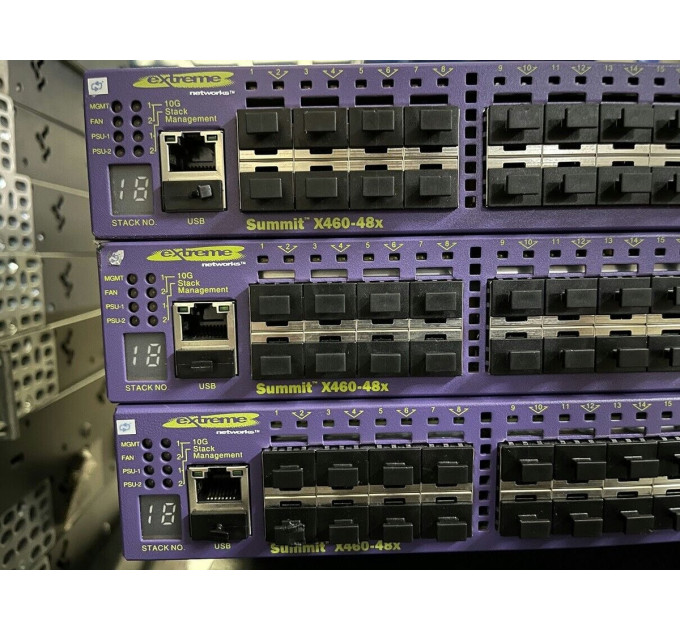 Extreme Networks Summit X460-48x 16406 48-Port 1G SFP Managed Switch W/ 1x PSU
