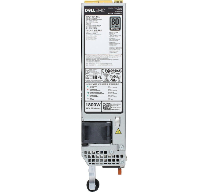 Dell 15G/16G 1800W 80+ Titanium 60mm HLAC PSU (200-240V ONLY) (H66J1-OSTK)